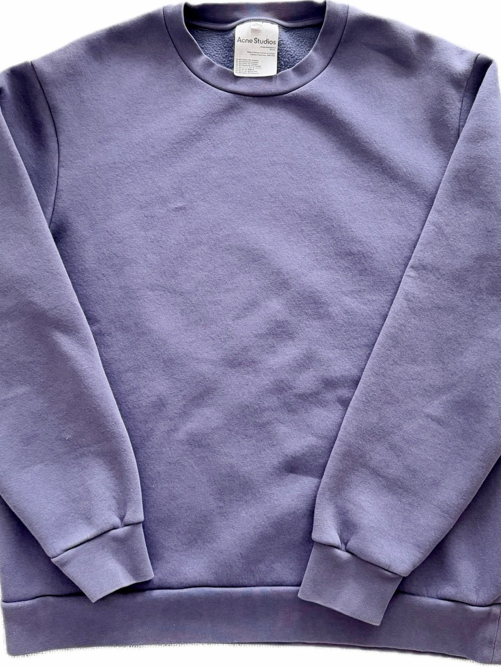 Acne Studios Purple Pink Label Crewneck Sweatshirt